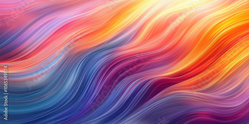 Vibrant Abstract Background with Flowing Gradient Waves and Light Effects