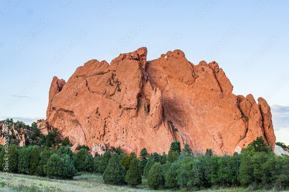 Majestic Red Rock Formation at Dawn