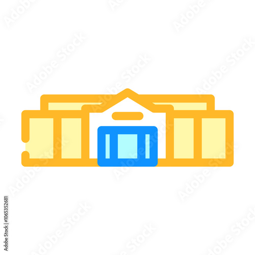 big box store shop color icon vector. big box store shop sign. isolated symbol illustration