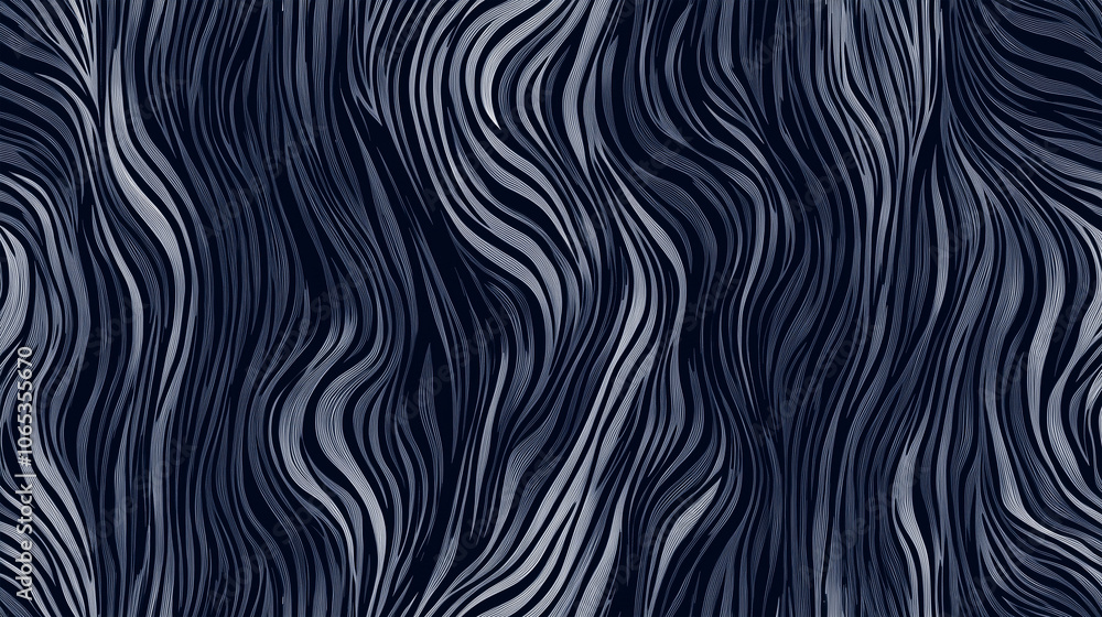 Monochrome Abstract Background with Flowing Wavy Line Patterns Monochrome Abstract Background with Flowing Wavy Line Patterns