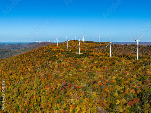 Obraz na płótnie West Virginia Wind Turbines w salonie