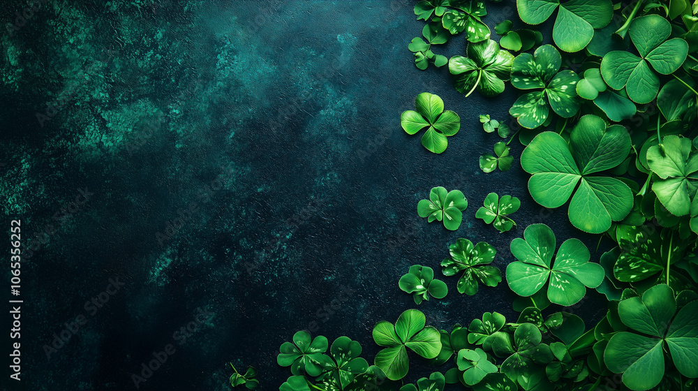 Fototapeta premium St patricks day holiday background with copy space illustration