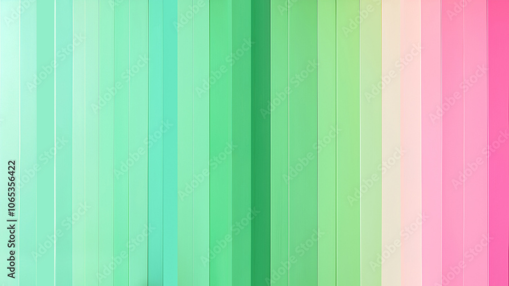 Obraz premium Abstract pink and green pastel background. Gradient background with pink and green vertical stripes.