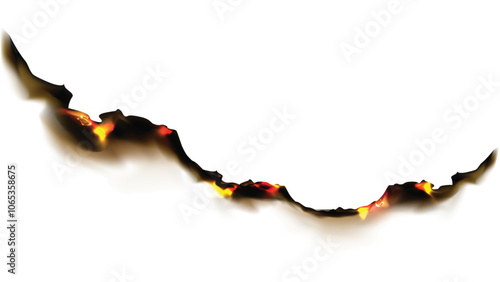 Realistic burnt paper matches icon vector art