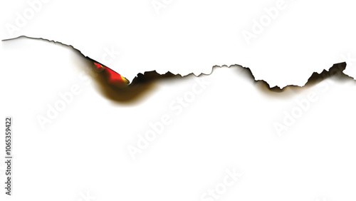 Realistic burnt paper matches icon vector art