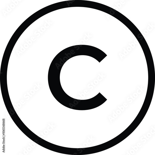 Copyright symbol. Copyright trademark icon. Copyright mark icon