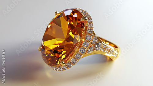 statement ring with large gemstone. It is classic and elegant piece of jewelry