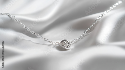 Delicate silver anklet with charm showcasing its elegance and simplicity