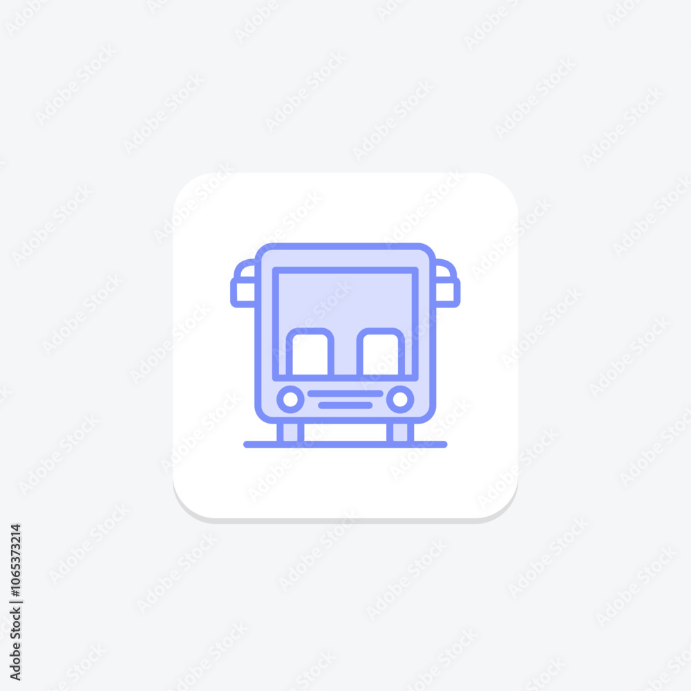 Fototapeta premium Staff Bus duotone line icon , vector, pixel perfect, illustrator file