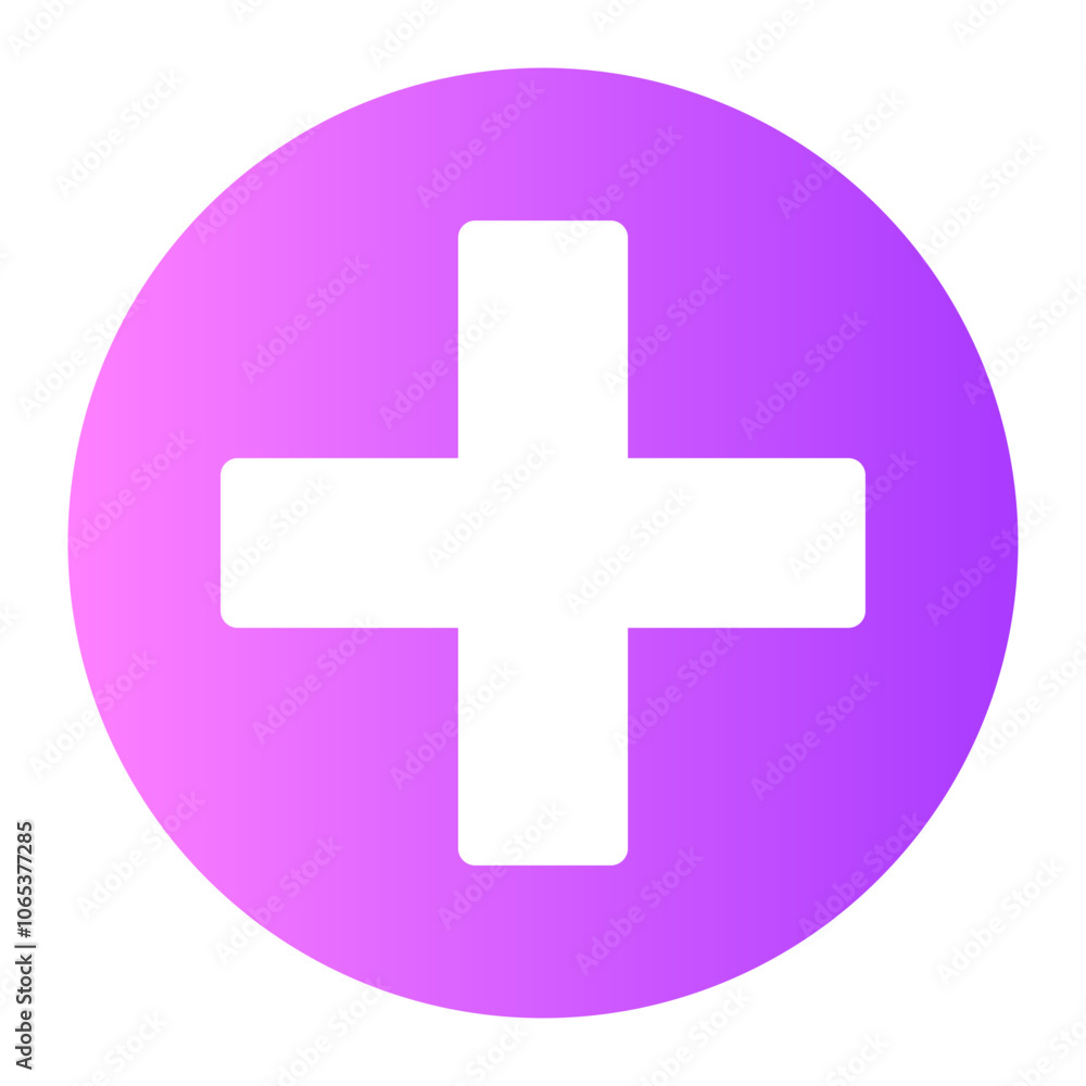 Fototapeta premium add gradient icon