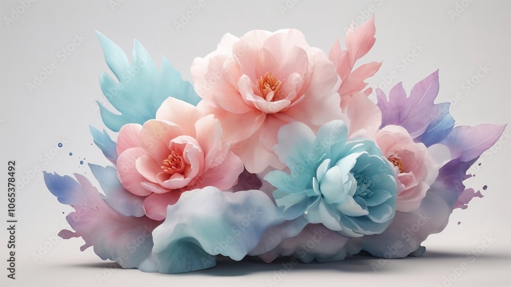 Obraz premium bouquet of pink roses