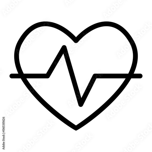 cardiogram line icon