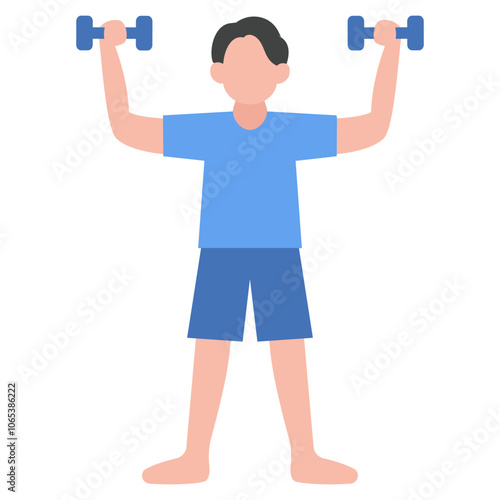 person lifting dumbbells