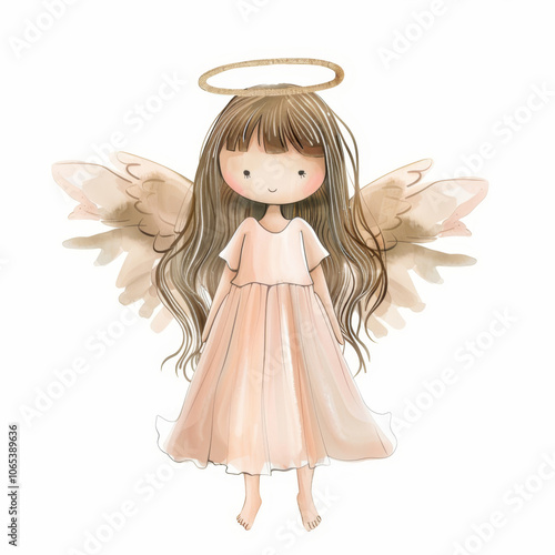 Angel in watercolor style
