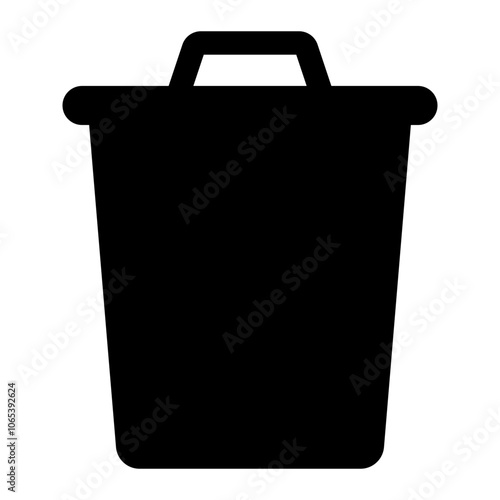 dust bin glyph icon