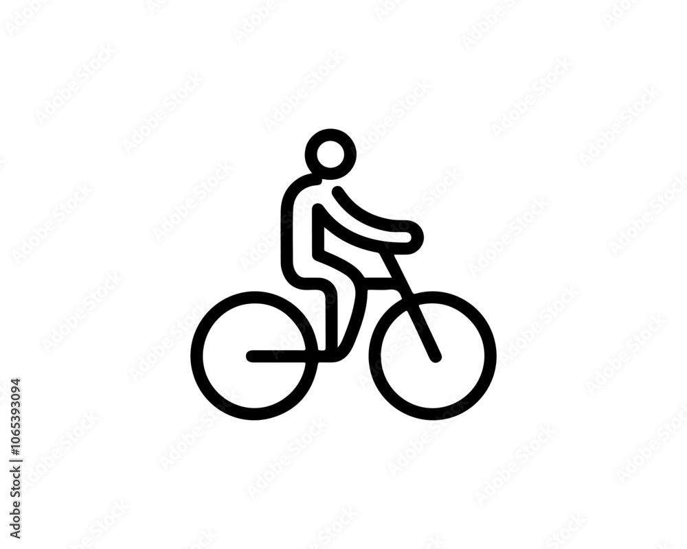 Fototapeta premium Bicycle Logo Design Icon Symbol Vector Template.