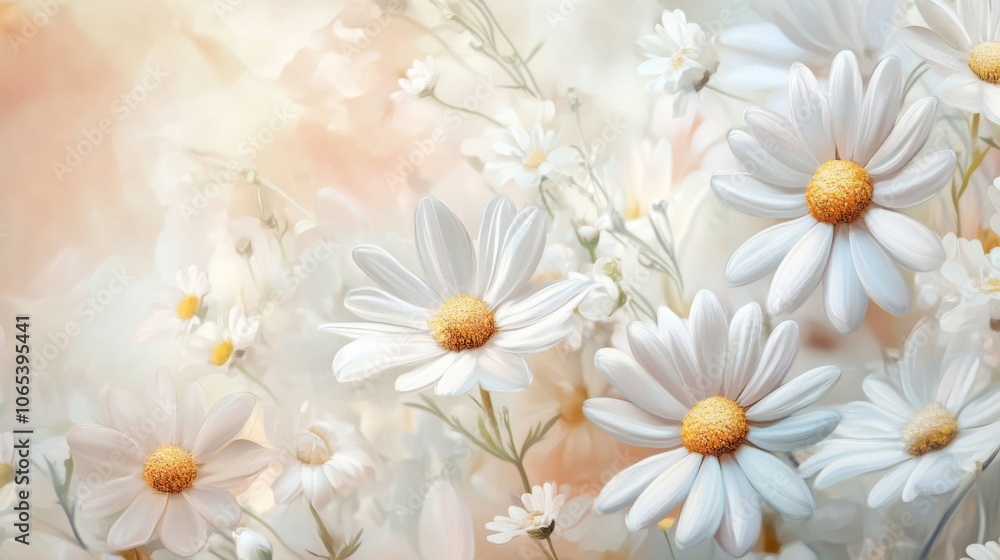 Obraz premium Delicate White Daisies: A Floral Masterpiece