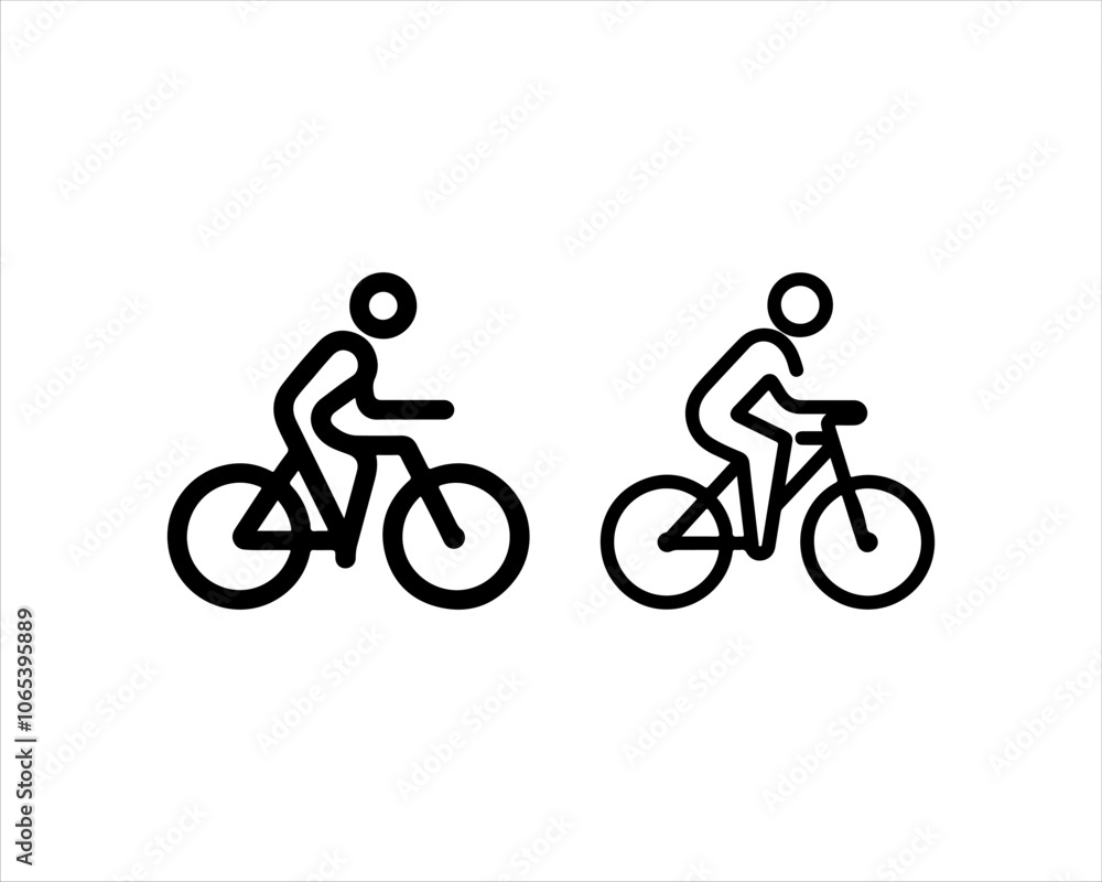 Obraz premium cyclist on a bicycle