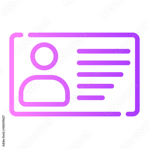 id card gradient icon