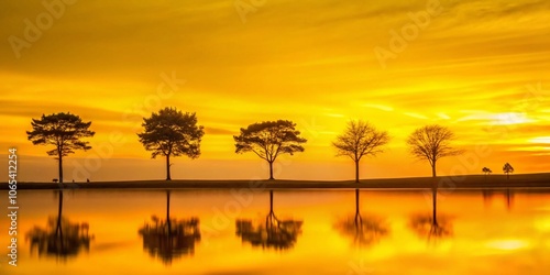 Dramatic Silhouettes at Sunset: Captivating Minimalist Photography of Shapes Against Vivid Skies and Landscapes
