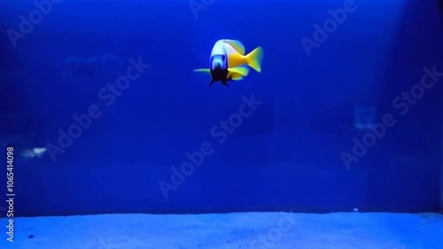 pet fish in aquarium are very cute and cool