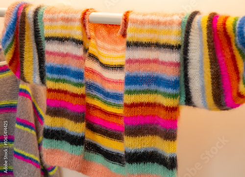 Obraz na płótnie Mohair Pullover und Mohair Jacken Saison w salonie