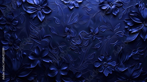 Dark blue textured background with deep navy blue tones and patterns