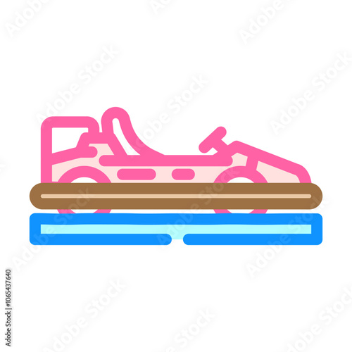 ice karting winter sport color icon vector. ice karting winter sport sign. isolated symbol illustration