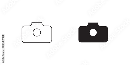 Camera Icon Set, Icon Line Art, Silhouette, Outline Vector, Stock Illustrations, Graphics Design, Logo, Symbol, Fully Editable Stroke Vector or EPS
