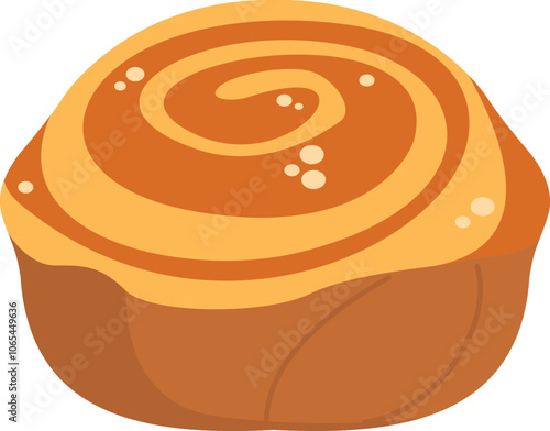 Bun Cinnamon or Sesame bakery food