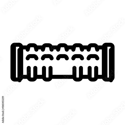 foam roller fitness tool line icon vector. foam roller fitness tool sign. isolated contour symbol black illustration