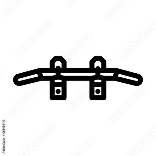 pull up bar fitness tool line icon vector. pull up bar fitness tool sign. isolated contour symbol black illustration