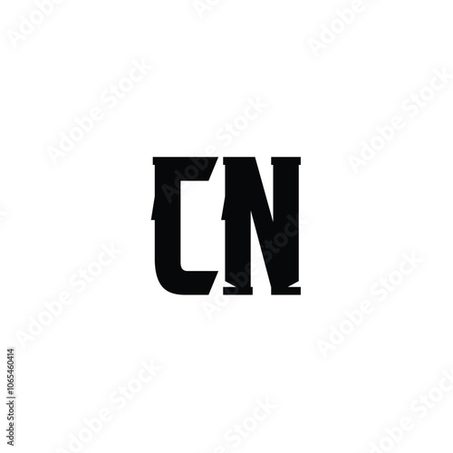 CN monogram logo design letter text name symbol monochrome logotype alphabet character simple logo