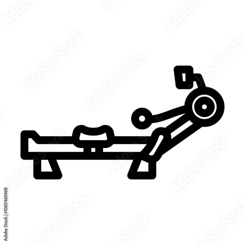 rowing machine fitness tool line icon vector. rowing machine fitness tool sign. isolated contour symbol black illustration