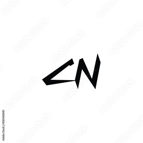 CN monogram logo design letter text name symbol monochrome logotype alphabet character simple logo