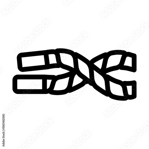 battle ropes fitness tool line icon vector. battle ropes fitness tool sign. isolated contour symbol black illustration