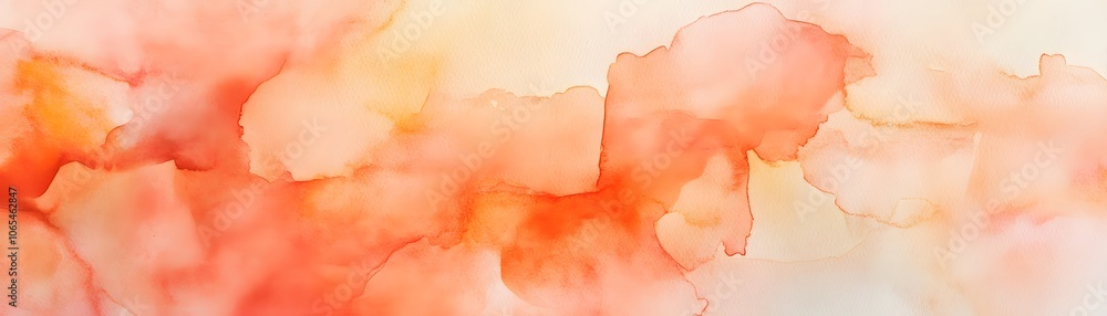 Fototapeta premium Abstract Watercolor Painting with Orange and Yellow Hues