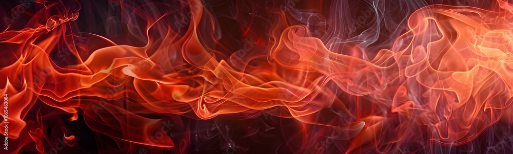 Fototapeta premium Fire flame background transparent burn red campfire smoke hot effect. Fire flame background light bonfire isolated design abstract illustration realistic heat explosion flare ignite hell fireball glow