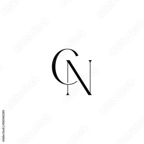 CN monogram logo design letter text name symbol monochrome logotype alphabet character simple logo