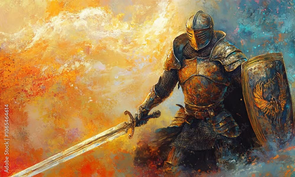 Stockvideon Ephesians 61314 depicts the armor of God for spiritual ...