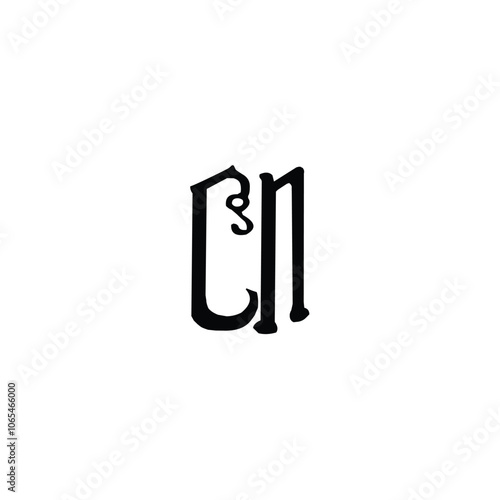 CN monogram logo design letter text name symbol monochrome logotype alphabet character simple logo