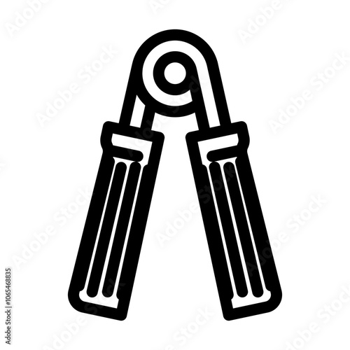 hand expander fitness tool line icon vector. hand expander fitness tool sign. isolated contour symbol black illustration
