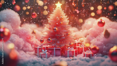 Exquisite Christmas poster with festive atmosphere