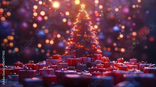 Exquisite Christmas poster with festive atmosphere