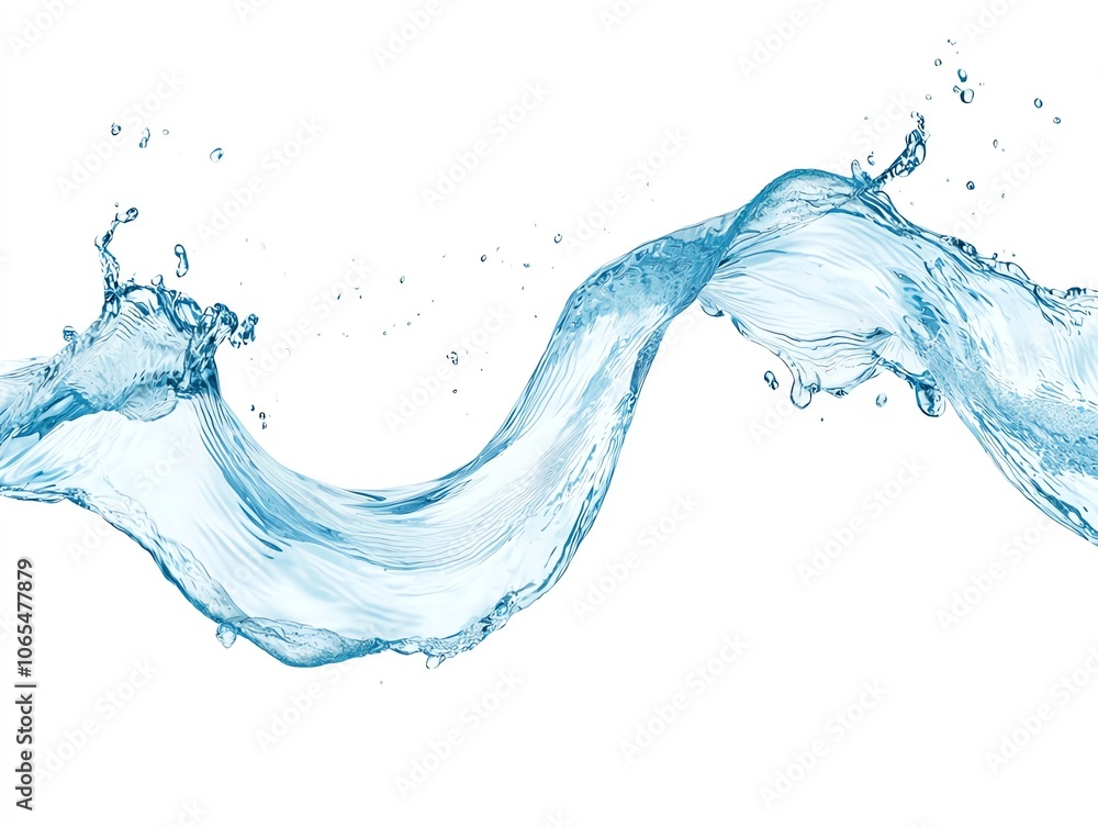 Obraz premium Flowing recirculation pipes, streamlined water system
