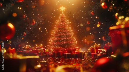 Exquisite Christmas poster with festive atmosphere
