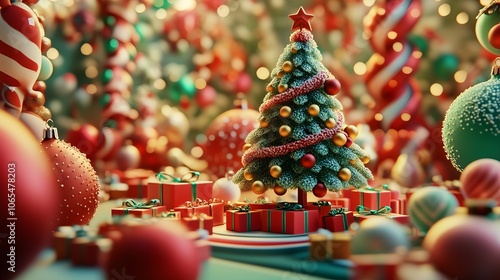 Exquisite Christmas poster with festive atmosphere