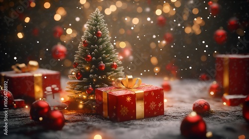 Exquisite Christmas poster with festive atmosphere