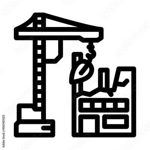 sustainable construction green building line icon vector. sustainable construction green building sign. isolated contour symbol black illustration