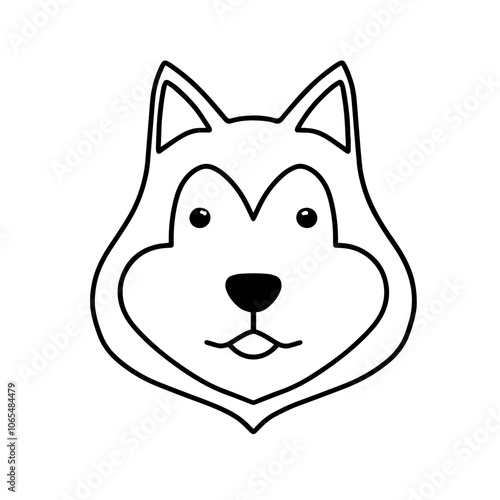 Siberian Husky in Vector Format